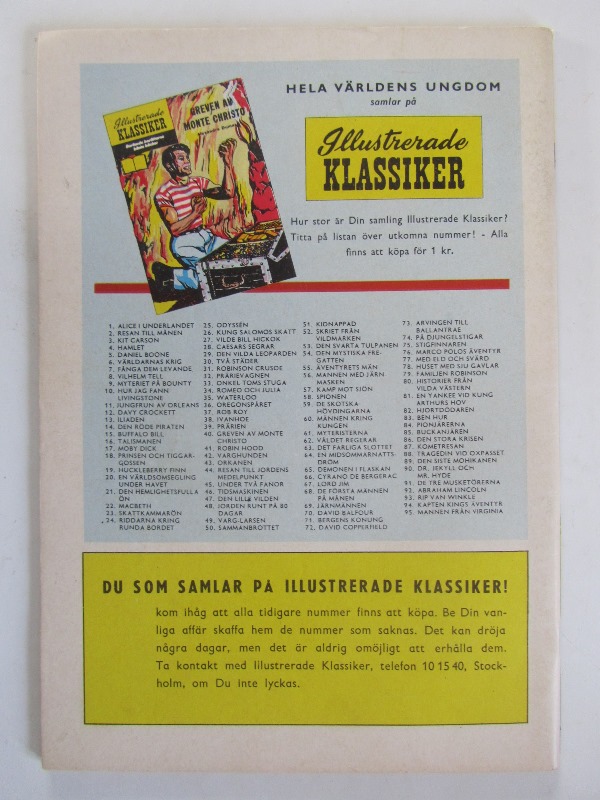 Illustrerade Klassiker 092 Abraham Lincoln 1:a uppl Vg+ - 2