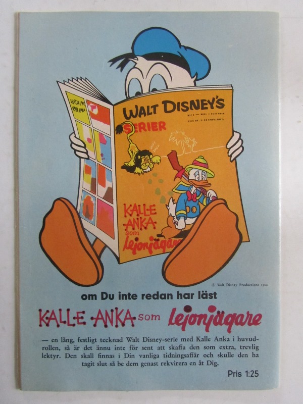 Kalle Anka 1962 36 Vg+ - 2