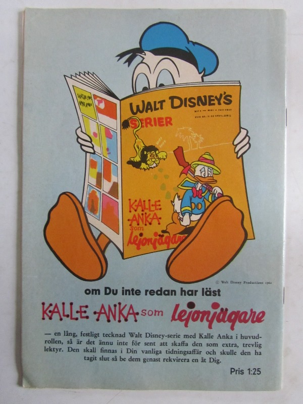 Kalle Anka 1962 39 Vg+ - 2