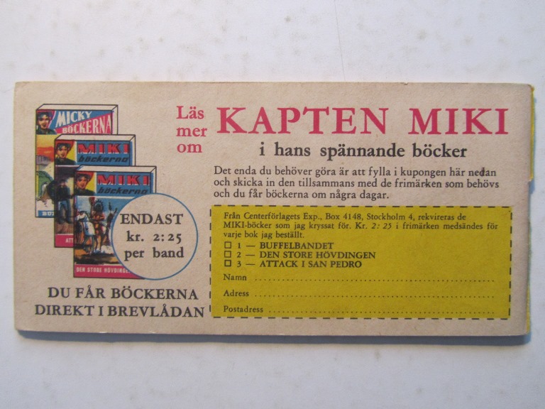 Vilda Västern 1962 36 Vg - 2