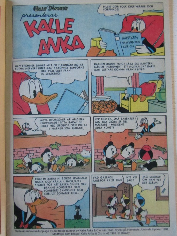 Kalle Anka & Co 1991 48 endast bilagan - 2