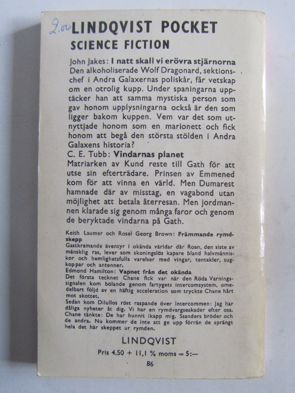 LP Science Fiction 15 I natt skall vi erövra stjärnorna John Jakes - 2