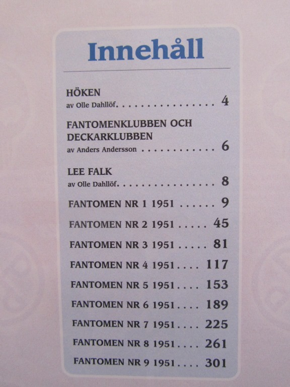 Fantomen Den inbundna årgången 1951 Del 1 - 6