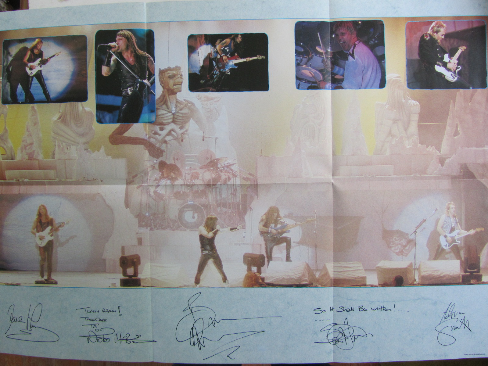 Iron Maiden Clairvoyant 7" clear vinyl med poster - 2