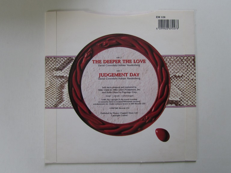 Whitesnake The Deeper the Love / Judgement Day 7" singel - 2