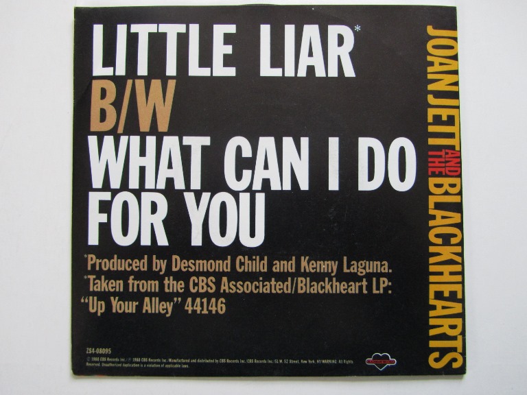 Joan Jett Little Liar / What Can I do for You 7" singel - 2