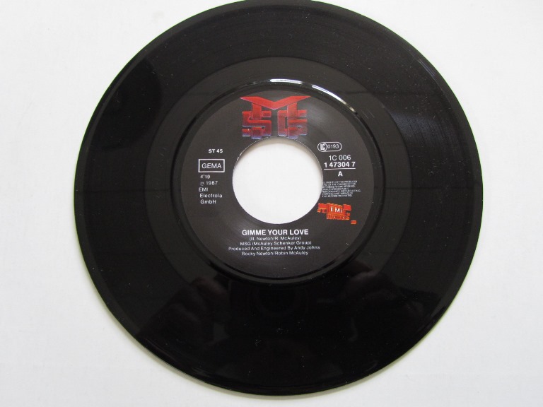 McAuley Schenker Group Gimme Your Love / Rock 'Til You're Crazy 7" singel - 3