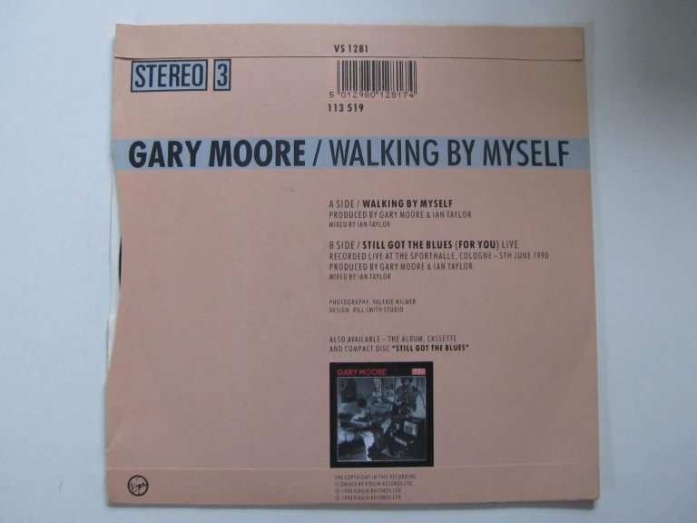 Gary Moore Walking By Myself / Still Got the Blues (For You) (live) 7" - 2