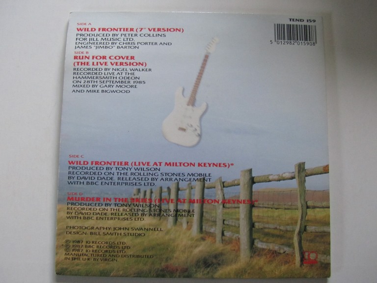 Gary Moore Wild frontier Dubbel 7" singel - 2