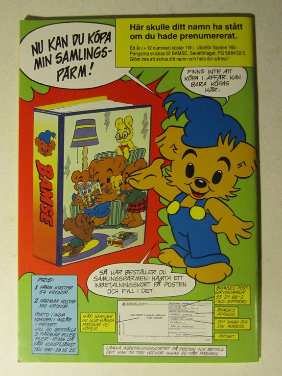 Bamse 1991 08 med affisch - 2
