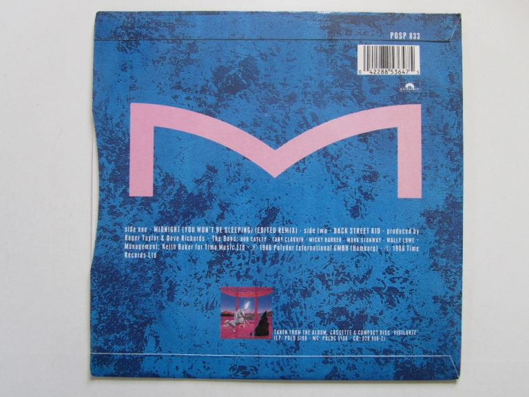 Magnum Midnight (edit)/ Back Street Kid 7" singel - 2