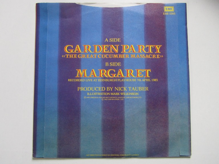Marillion Garden Party / Margaret (live) 7" singel - 2