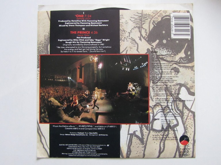 Metallica One / The Prince 7" singel - 2