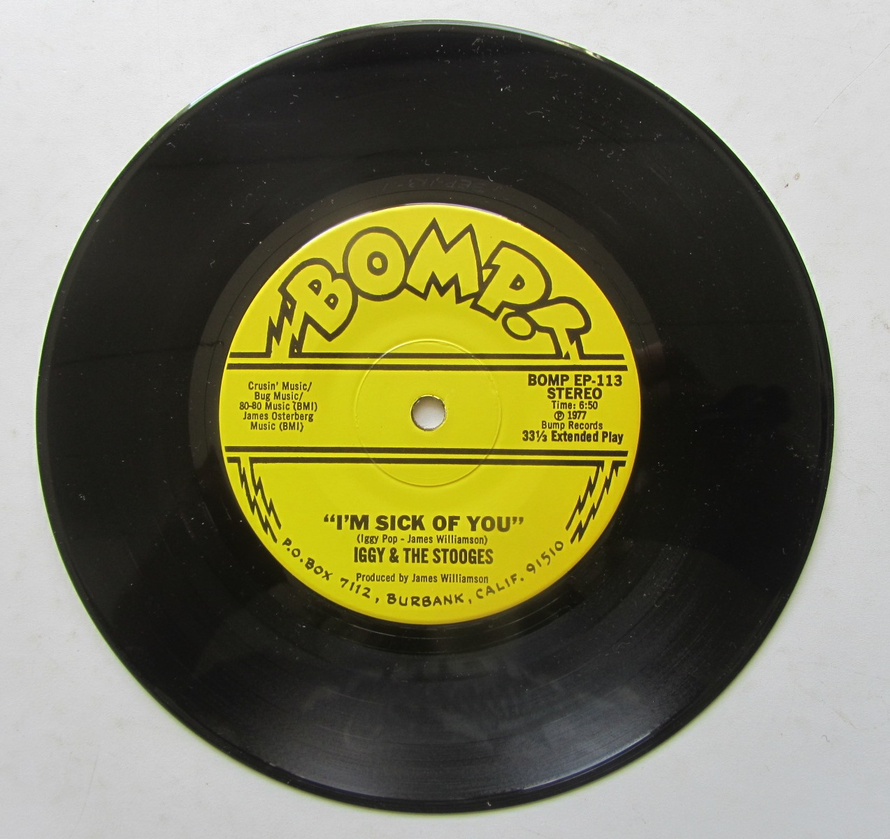 Iggy and the Stooges I'm Sick of You / Tight Pants 7" singel - 4