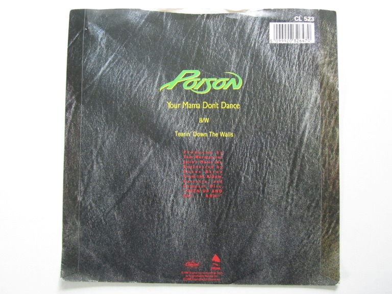Poison Your Mama Don't Dance / Tearin' Down the Walls 7" singel - 2