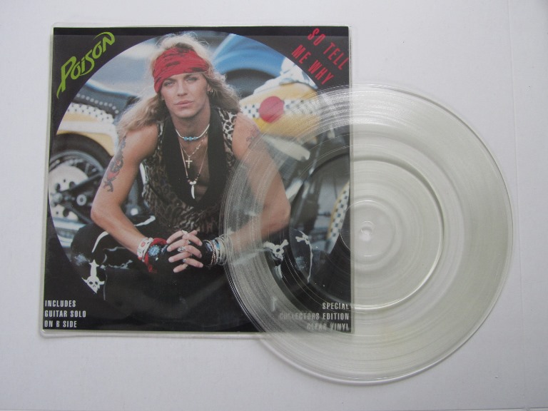 Poison So Tell Me Why / Guitar Solo 7" singel clear vinyl - 3
