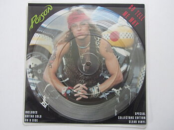 Poison So Tell Me Why / Guitar Solo 7" singel clear vinyl