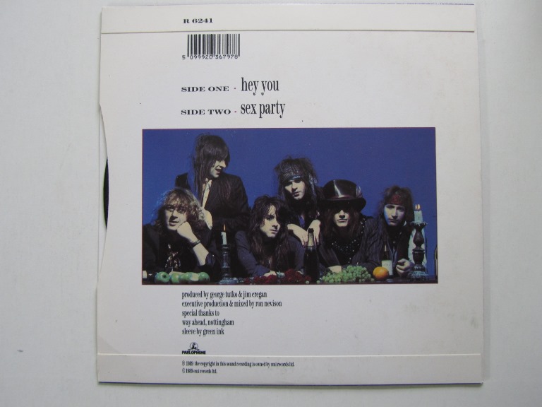 Quireboys Hey You / Sex Party 7" singel - 2