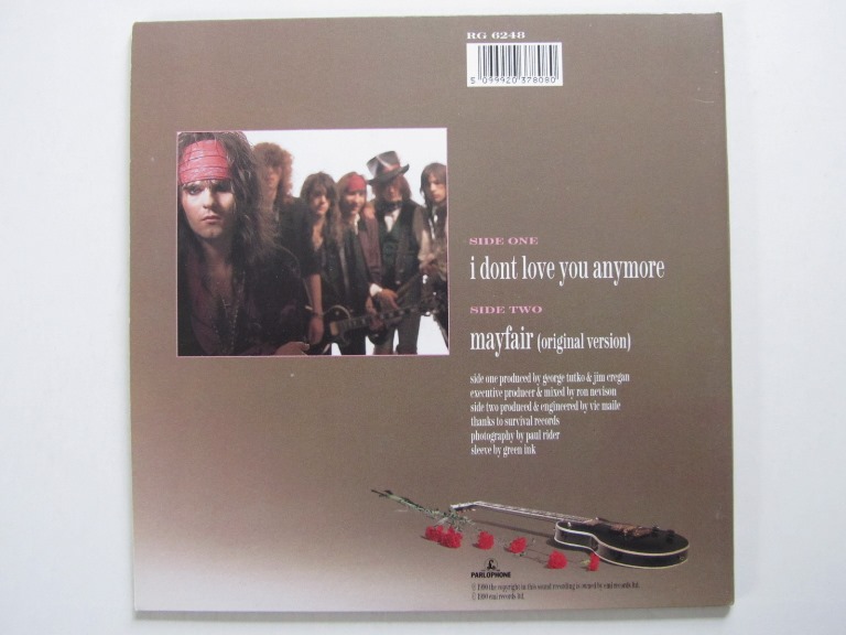 Quireboys I Don't Love You Anymore / Mayfair 7" - 2