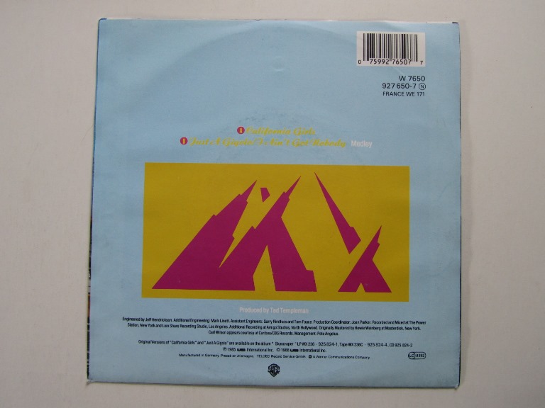 David Lee Roth California Girls / Just a Gigolo 7" singel - 2