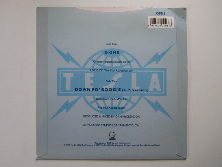 Tesla Signs / Down Fo' Boogie 7" singel - 2