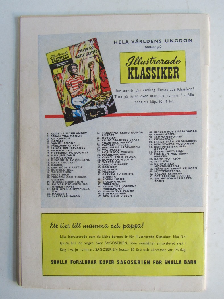 Illustrerade Klassiker 061 Myteristerna 1:a uppl. Good - 2