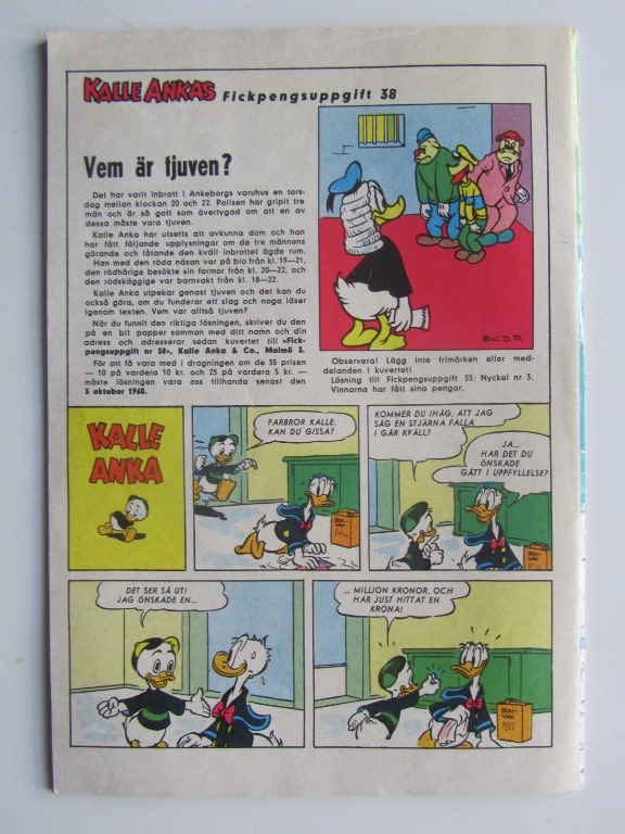 Kalle Anka 1960 38 Vg+ - 2