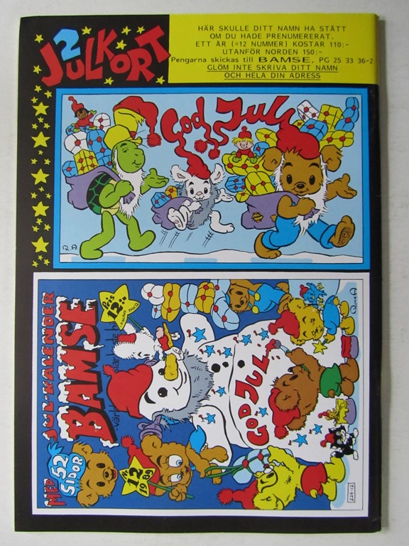 Bamse 1989 12 med julkalender - 2