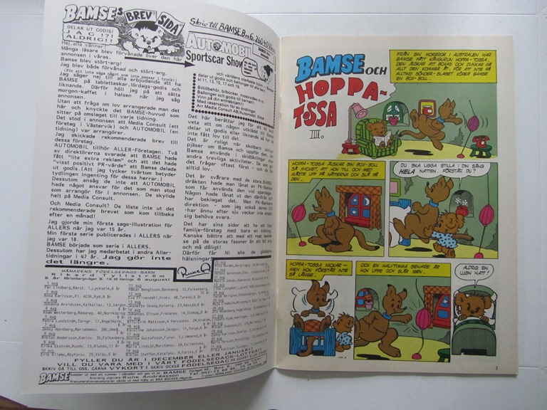 Bamse 1988 08 VF med bilaga klistermärken - 4