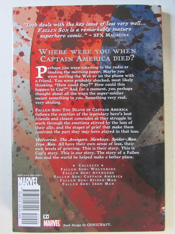 Captain America Fallen Son Hardcover - 2