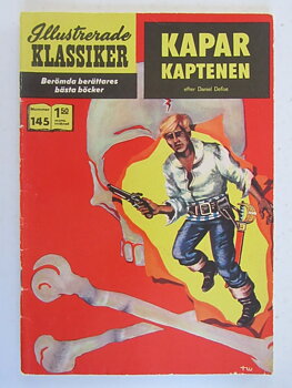 Illustrerade Klassiker 145 Kaparkaptenen 2:a uppl Vg
