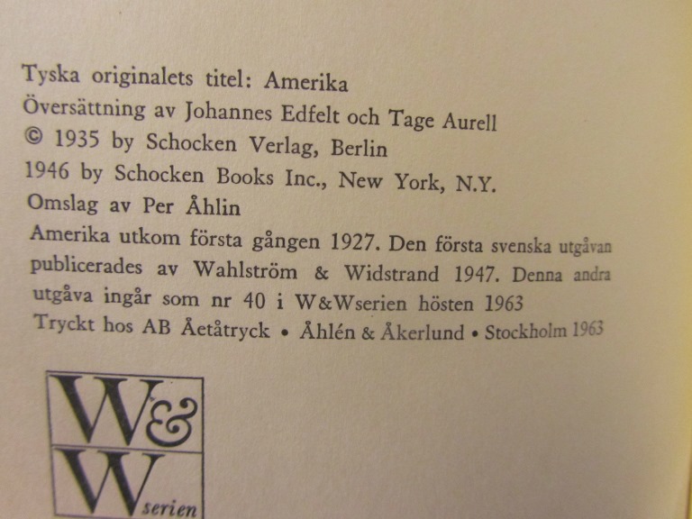 Kafka, Franz Amerika - 3