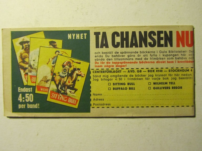 Vilda Västern 1965 52 Vg+ - 2