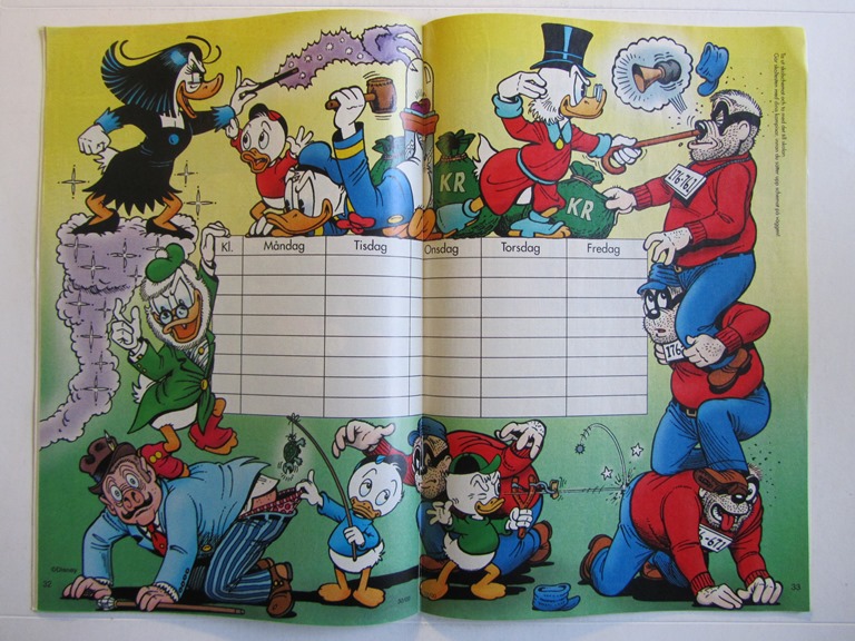Kalle Anka & Co 2000 32 Don Rosa skolschema - 2