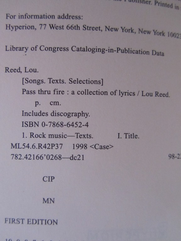 Reed Lou, Pass Thru Fire - The Collected Lyrics - 4