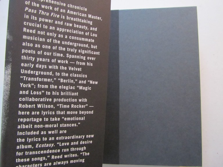 Reed Lou, Pass Thru Fire - The Collected Lyrics - 3