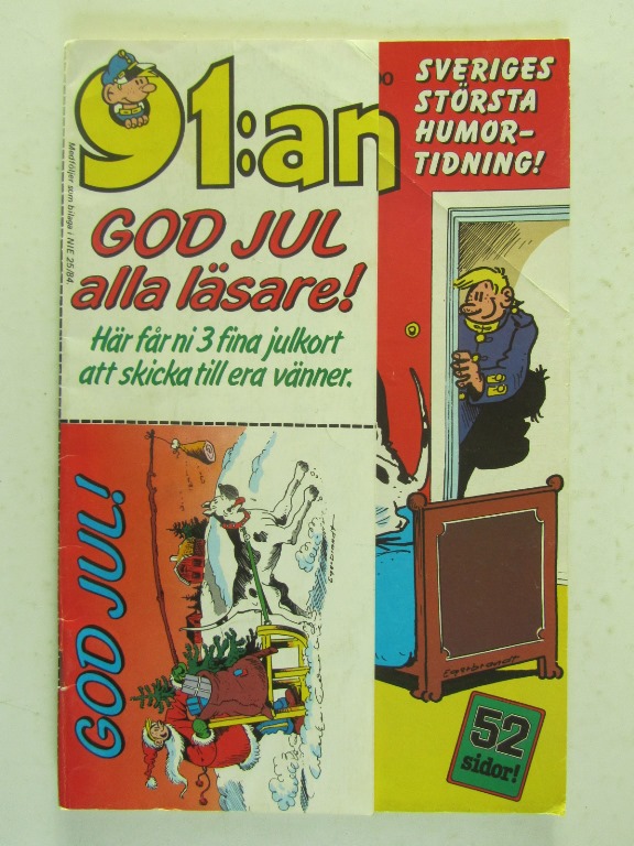 91:an 1984 25 med julkort