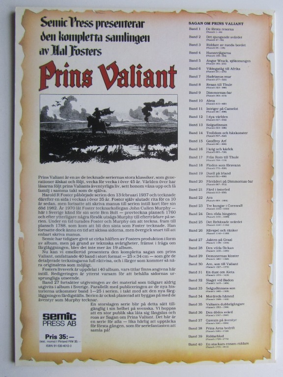 Prins Valiant Semic 27 Jakten på Graal - 2