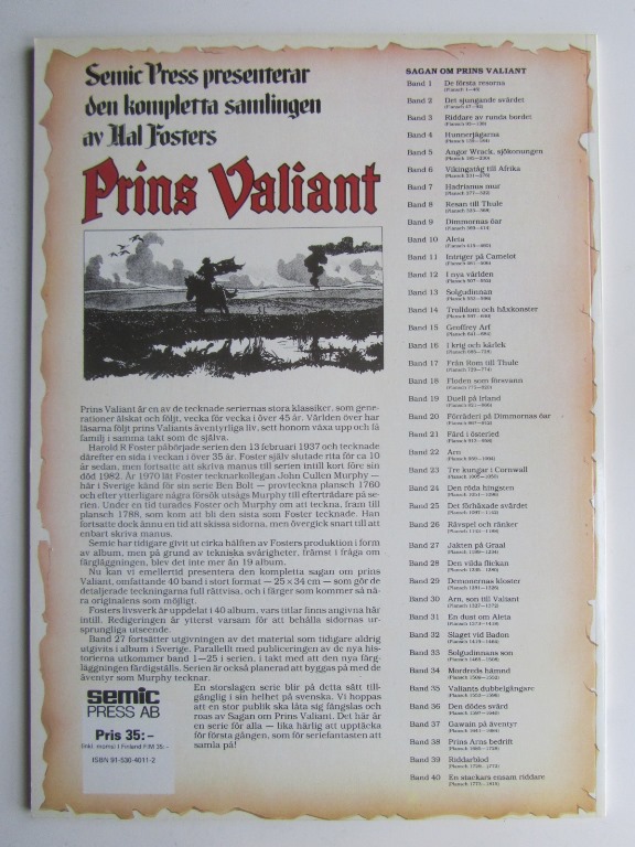 Prins Valiant Semic 28 Den vilda flickan - 2