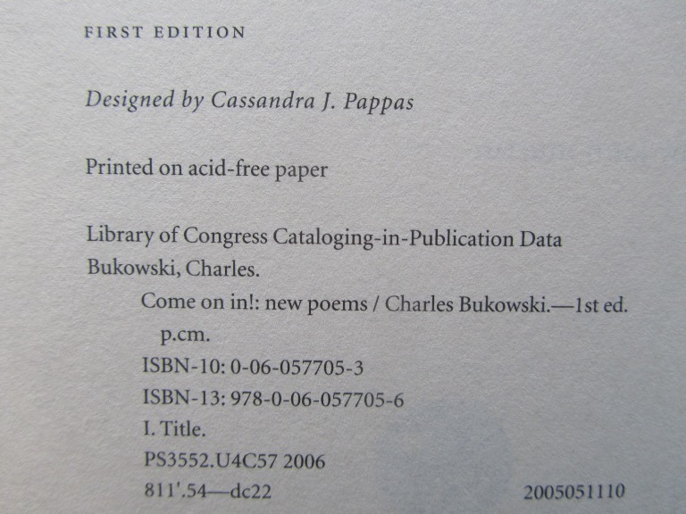 Bukowski Charles, Come On In! New Poems - 3