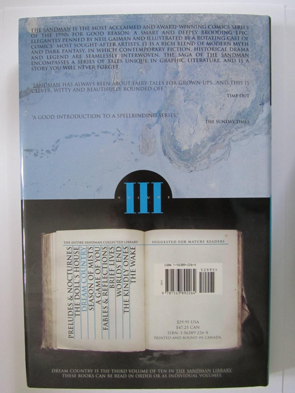Sandman 03 Dream Country - Hardcover - 2