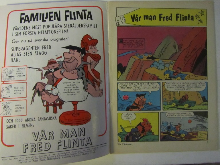 Vår man Fred Flinta Film Edition 1966 Vg - 3