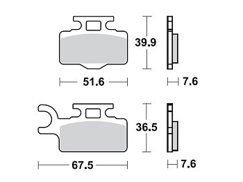 Mino Bromsbelägg Fram| KX65