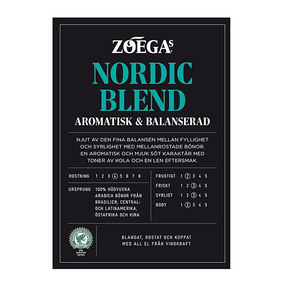 Menykort Nordic Blend