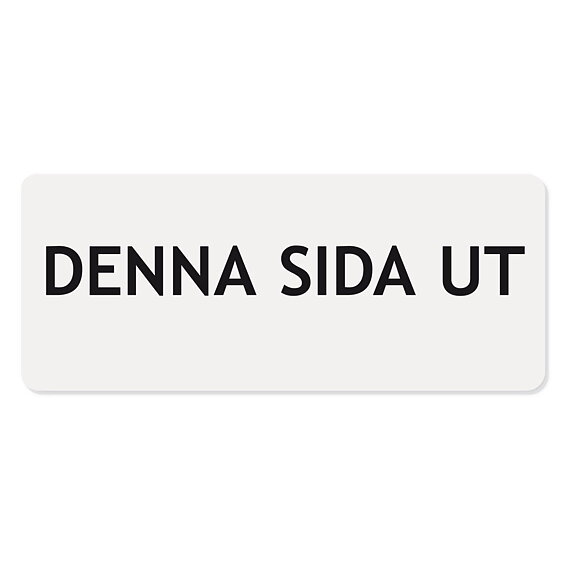 Dekal till Sumphink "Denna sida ut"