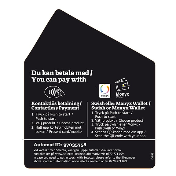 Betalinstruktion Maestro Touch