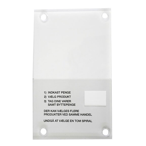 Payment  Instructions on plexiglass