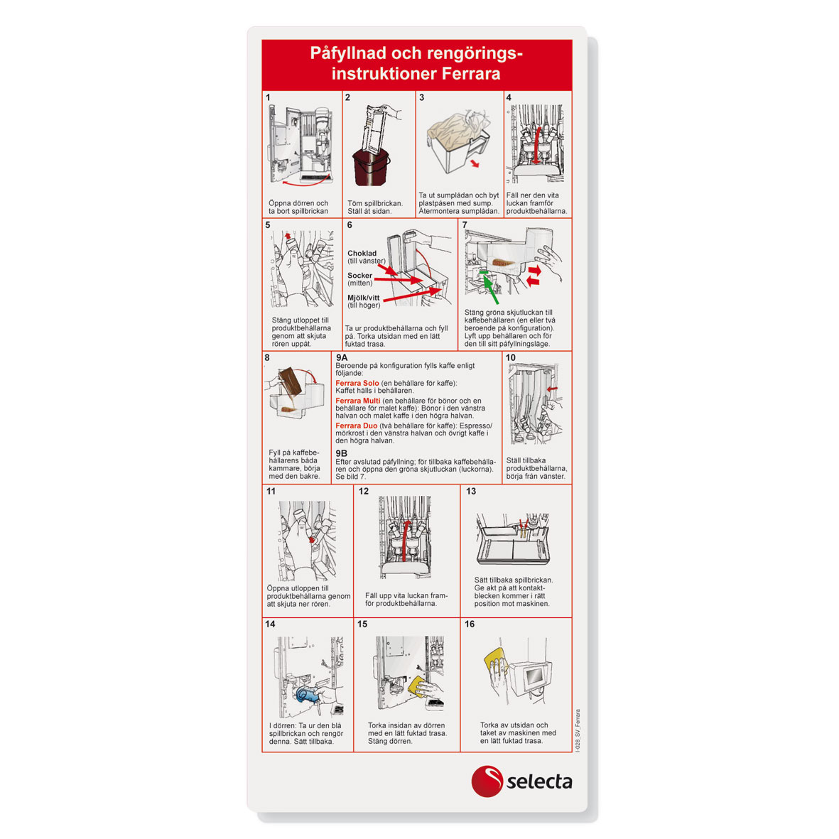 Instruktioner för Ferrara Svensk text