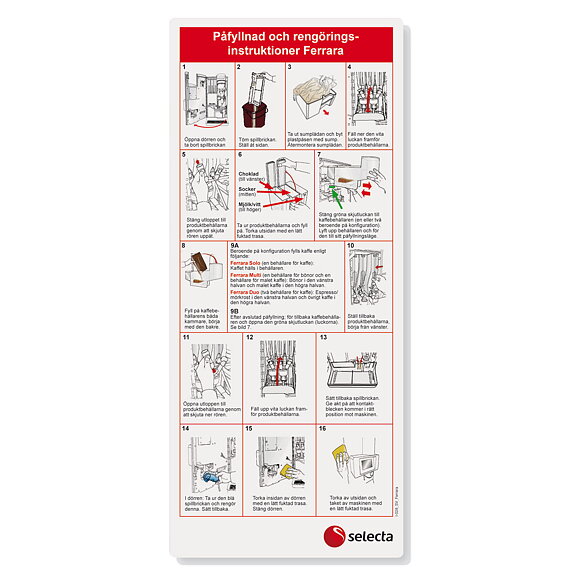 Instruktioner för Ferrara Svensk text