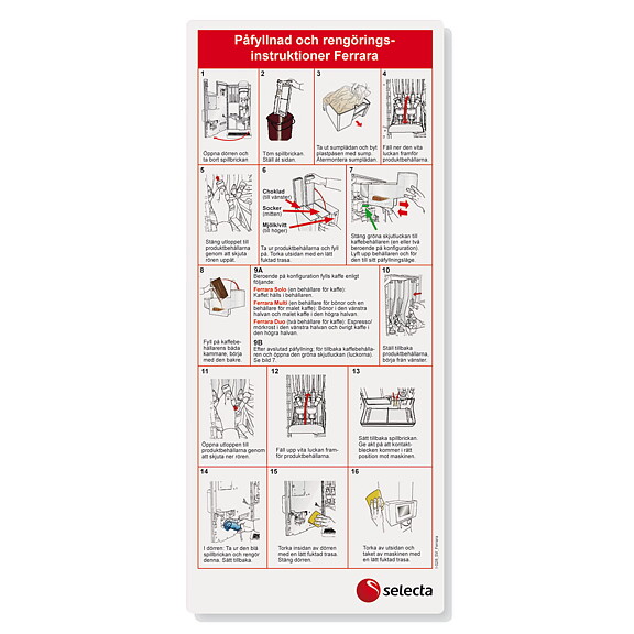 Instruktioner för Ferrara Svensk text